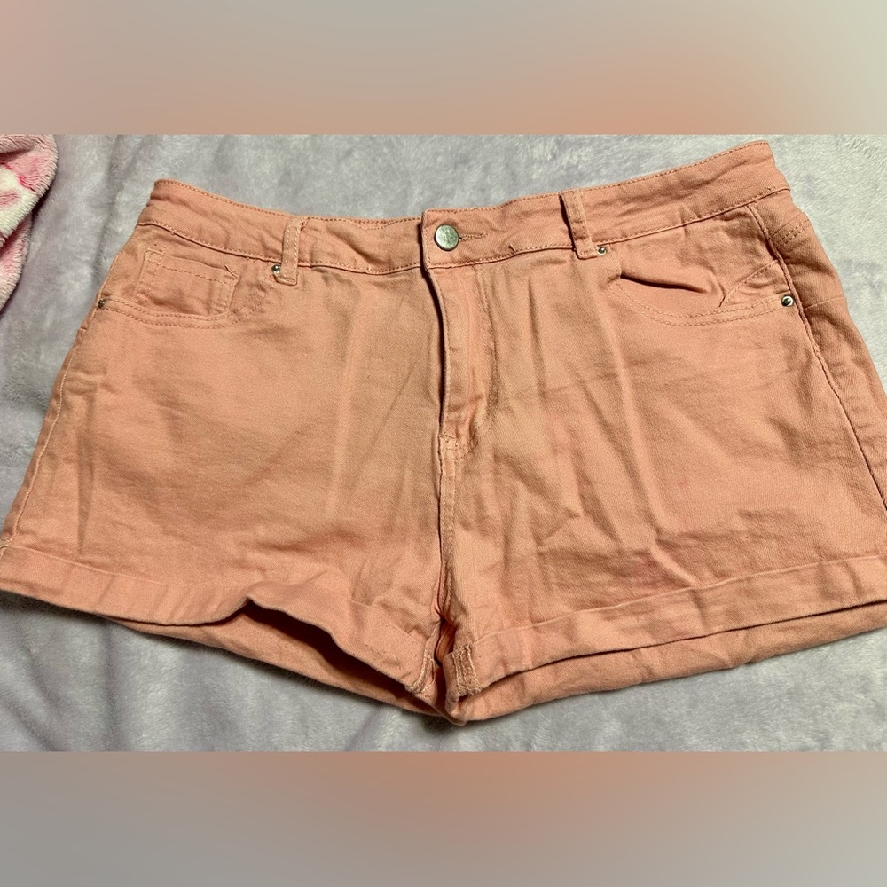 Peach colored shorts
